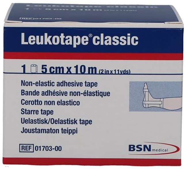LEUKOTAPE BENDA ANELASTICA PER BENDAGGI FUNZIONALI 5X100 CM - Farmacia Murachelli Di Putelli dr. Giovanni