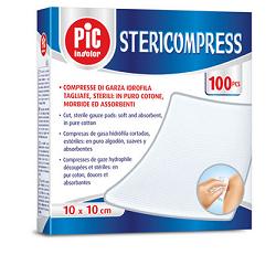 GARZA COMPRESSA IDROFILA PIC STERICOMPRESS 10X10 CM 4 BUSTE  25 PEZZI - Farmacia Murachelli Di Putelli dr. Giovanni