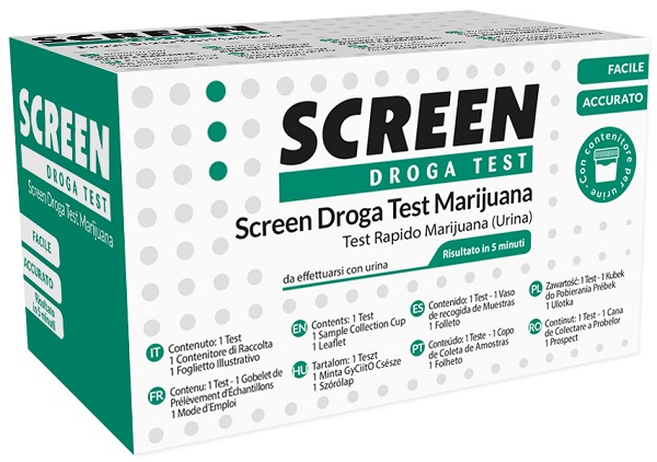 SCREEN DROGA TEST MARIJUANA TEST ANTIDROGA CON CONTENITORE URINA - Farmacia Murachelli Di Putelli dr. Giovanni