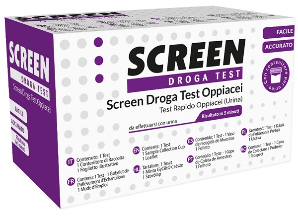 SCREEN DROGA TEST OPPIACEI TEST ANTIDROGA CON CONTENITORE URINA - Farmacia Murachelli Di Putelli dr. Giovanni
