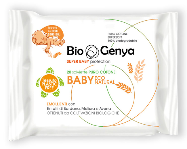 BIOGENYA ECO NATURAL SALVIETTINA BABY COTONE 20 PEZZI - Farmacia Murachelli Di Putelli dr. Giovanni