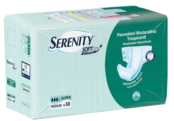 PANNOLONE PER INCONTINENZA A MUTANDINA SERENITY SOFTDRY+ ALOE SUPER MEDIUM 30 PEZZI - Farmacia Murachelli Di Putelli dr. Giovanni