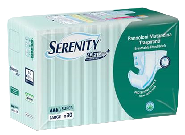 PANNOLONE PER INCONTINENZA A MUTANDINA SERENITY SOFTDRY+ ALOE SUPER LARGE 30 PEZZI - Farmacia Murachelli Di Putelli dr. Giovanni