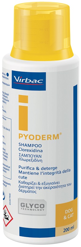 PYODERM SHAMPOO CLOREXIDINA PURIFICA E DETERGE CANE E GATTO 200 ML - Farmacia Murachelli Di Putelli dr. Giovanni