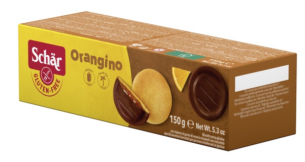 SCHAR ORANGINO BISCOTTI CON RIPIENO AL GUSTO DI ARANCIA RICOPERTI CON CIOCCOLATO 150 G - Farmacia Murachelli Di Putelli dr. Giovanni