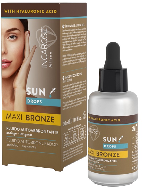 INCAROSE MAXI BRONZE SUN DROPS FLUIDO AUTOABBRONZANTE 30 ML - Farmacia Murachelli Di Putelli dr. Giovanni