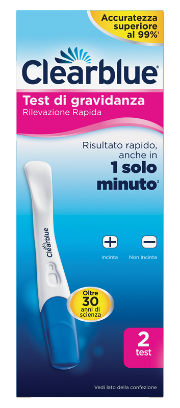 TEST DI GRAVIDANZA CLEARBLUE RILEVAZIONE RAPIDA 2 PEZZI - Farmacia Murachelli Di Putelli dr. Giovanni