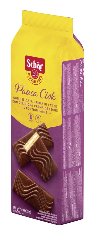 SCHAR PAUSA CIOK MERENDINE DI PAN DI SPAGNA CON CREMA DI LATTE 10 PEZZI DA 35 G - Farmacia Murachelli Di Putelli dr. Giovanni