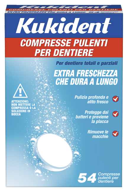 KUKIDENT CLEANSER FRESCH 54 COMPRESSE PULIZIA PROTESI DENTARIE - Farmacia Murachelli Di Putelli dr. Giovanni