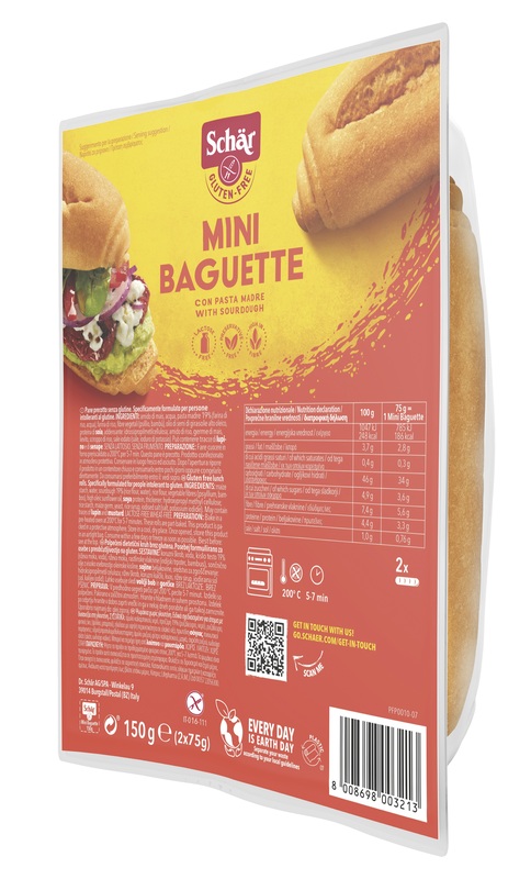 SCHAR MINI BAGUETTE SENZA LATTOSIO 2 X 75 G - Farmacia Murachelli Di Putelli dr. Giovanni