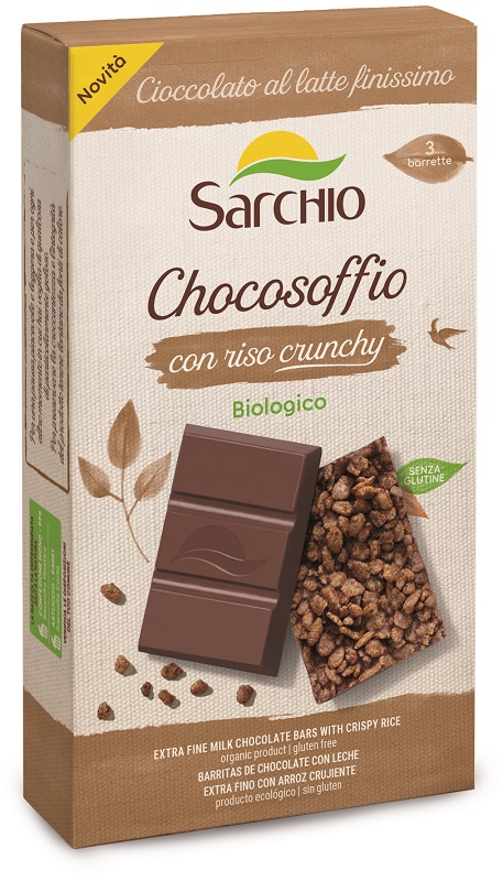 CHOCOSOFFIO BARRETTA CIOCCOLATO LATTE FINISSIMO E RISO CROCCANTE 3 PEZZI DA 25 G - Farmacia Murachelli Di Putelli dr. Giovanni
