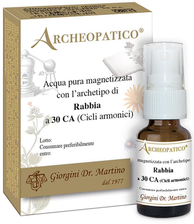 ARCHEOPATICO ACQUA PURA MAGNETIZZATA CON ARCHETIPO RABBIA A 30 CICLI ARMONICI 10 ML - Farmacia Murachelli Di Putelli dr. Giovanni