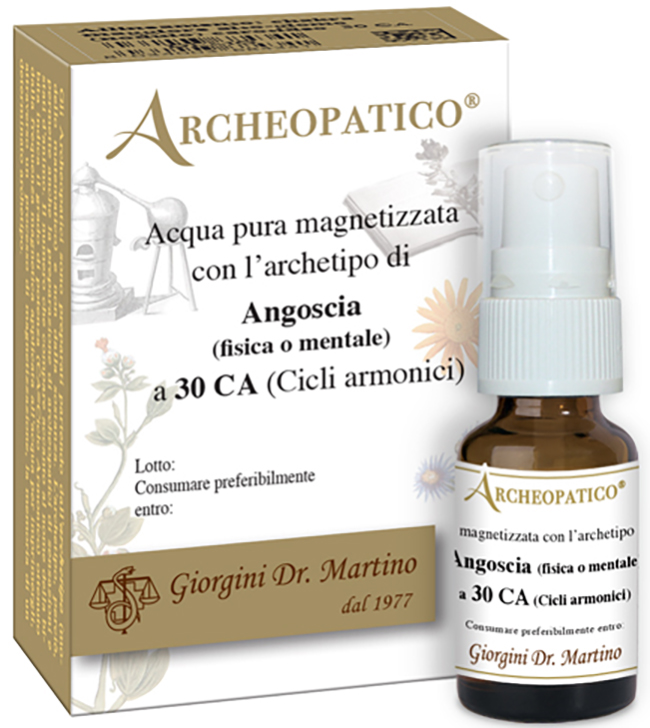 ARCHEOPATICO ACQUA PURA MAGNETIZZATA CON ARCHETIPO ANGOSCIA FISICA O MENTALE A 30 CICLI ARMONICI 10 ML - Farmacia Murachelli Di Putelli dr. Giovanni