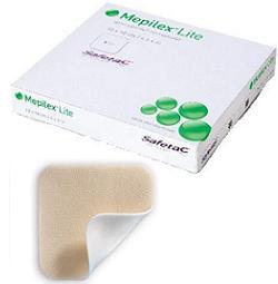 SCHIUMA DI POLIURETANO ASSORBENTE SOTTILE CON STRATO DI CONTATTO IN SILICONE MORBIDO MEPILEX LITE 15X15 5 PEZZI - Farmacia Murachelli Di Putelli dr. Giovanni
