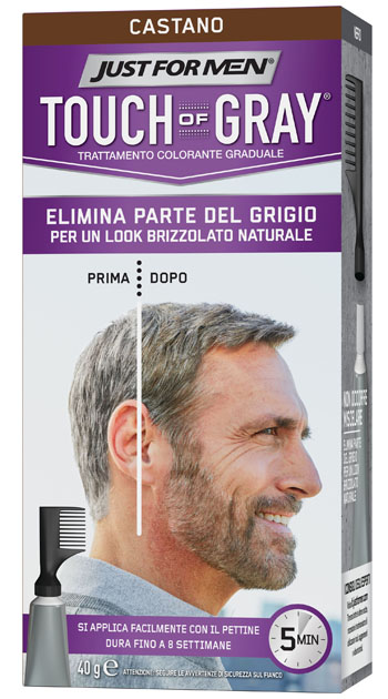 JUST FOR MEN TOUCH OF GRAY CASTANO 40 G - Farmacia Murachelli Di Putelli dr. Giovanni