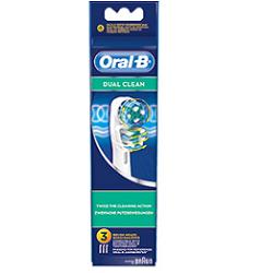 ORALB DUAL CLEAN EB417 TESTINE SPAZZOLINO ELETTRICO 3 PEZZI - Farmacia Murachelli Di Putelli dr. Giovanni