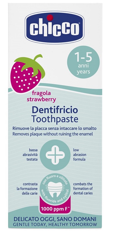 CHICCO DENTIFRICIO FRAGOLA 50 ML 12M+ CON FLUORO - Farmacia Murachelli Di Putelli dr. Giovanni
