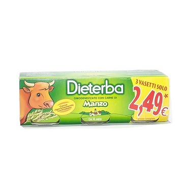 DIETERBA OMOGENEIZZATO MANZO 3 PEZZI 80 G - Farmacia Murachelli Di Putelli dr. Giovanni