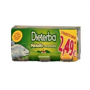 DIETERBA OMOGENEIZZATO NASELLO 3 PEZZI 80 G - Farmacia Murachelli Di Putelli dr. Giovanni