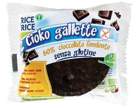 RICE&RICE CIOKO GALLETTE RICOPERTE DI CIOCCOLATO FONDENTE 33 G SENZA LIEVITO - Farmacia Murachelli Di Putelli dr. Giovanni