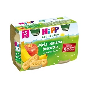 HIPP BIO OMOGENEIZZATO MELA BANANA BISCOTTO 2X125 G - Farmacia Murachelli Di Putelli dr. Giovanni