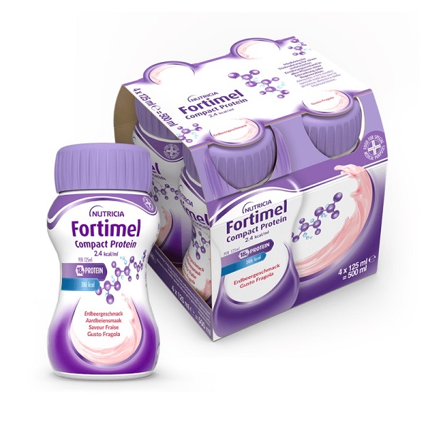 FORTIMEL COMPACT PROTEIN FRAGOLA 4 BOTTIGLIE 125 ML - Farmacia Murachelli Di Putelli dr. Giovanni