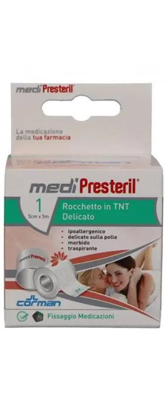CEROTTO IN ROCCHETTO IN TNT MEDIPRESTERIL DELICATO M5X5CM - Farmacia Murachelli Di Putelli dr. Giovanni