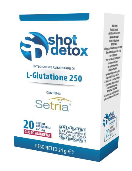 SHOT DETOX L-GLUTATIONE 250 20 STICK DA 1,2 G - Farmacia Murachelli Di Putelli dr. Giovanni