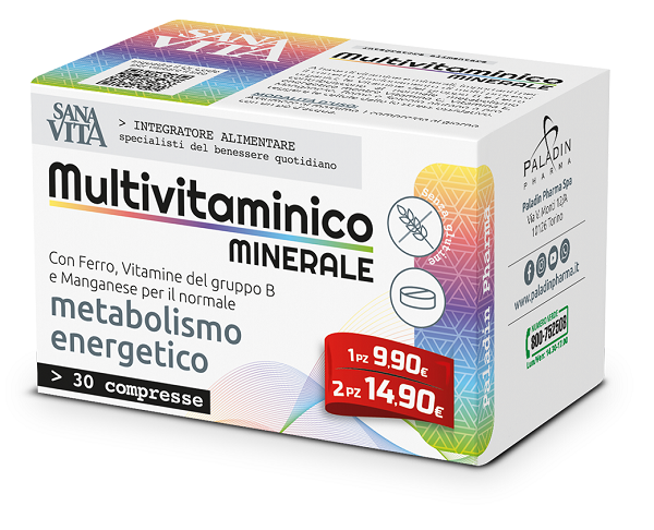 SANAVITA MULTIVITAMINICO MINERALE 30 COMPRESSE - Farmacia Murachelli Di Putelli dr. Giovanni