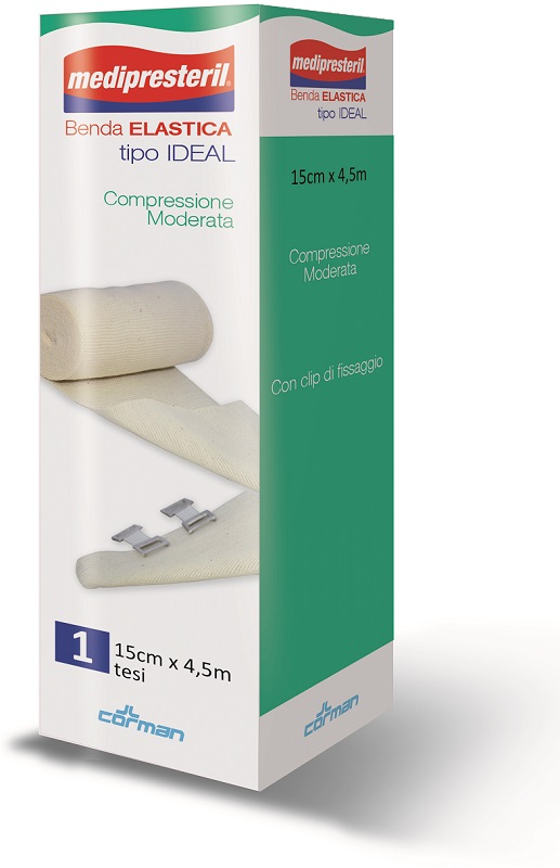 BENDA ELASTICA MEDIPRESTERIL IDEAL CM15X45MT - Farmacia Murachelli Di Putelli dr. Giovanni