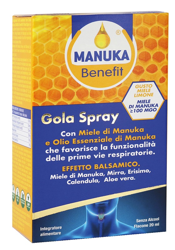 MANUKA BENEFIT GOLA SPRAY 20 ML - Farmacia Murachelli Di Putelli dr. Giovanni
