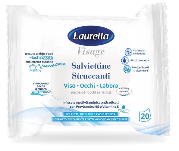LAURELLA VISAGE SALVIETTINA STRUCCANTE 20 PEZZI - Farmacia Murachelli Di Putelli dr. Giovanni