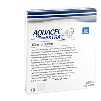 AQUACEL AG EXTRA MEDICAZIONE CON IONI ARGENTO 10X10 CM 10 PEZZI - Farmacia Murachelli Di Putelli dr. Giovanni