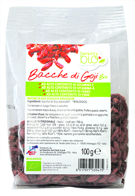 FSC SEMPLICE&BIO BACCHE DI GOJI BIO AD ALTO CONTENUTO DI FIBRA 100 G - Farmacia Murachelli Di Putelli dr. Giovanni