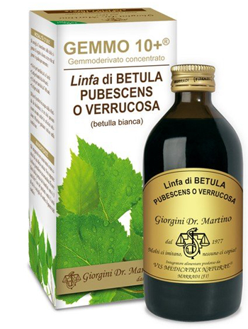 GEMMO 10+ BETULLA B LINFA 200 ML LIQUIDO ANALCOLICO - Farmacia Murachelli Di Putelli dr. Giovanni