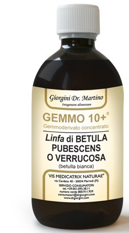 GEMMO 10+ BETULLA B LINFA 500 ML LIQUIDO ANALCOLICO - Farmacia Murachelli Di Putelli dr. Giovanni