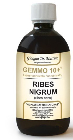 GEMMO 10+ RIBES NERO 500 ML LIQUIDO ANALCOLICO - Farmacia Murachelli Di Putelli dr. Giovanni
