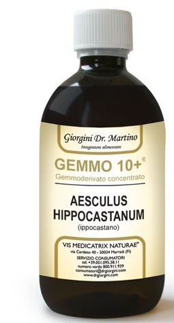 GEMOO 10+ GEMMODERIVATO CONCENTRATO IPPOCASTANO LIQUIDO ANALCOLICO AESCULUS HIPPOCASTANUM IPPOCASTANO 500 ML - Farmacia Murachelli Di Putelli dr. Giovanni
