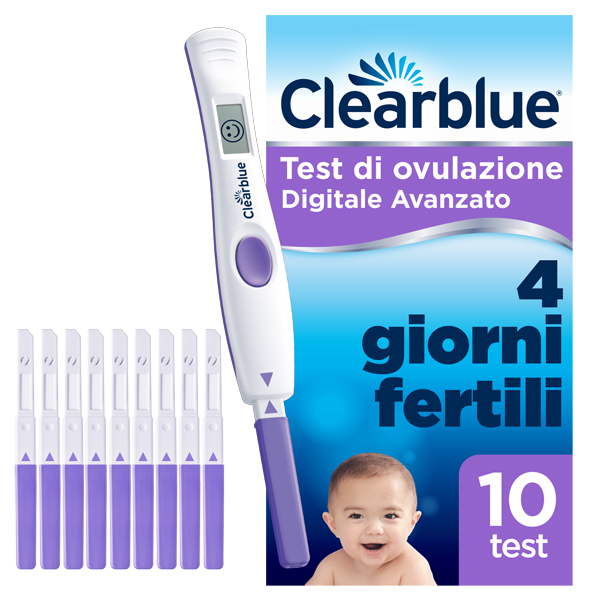 TEST DI OVULAZIONE CLEARBLUE DIGITALE AVANZATO 10 PEZZI - Farmacia Murachelli Di Putelli dr. Giovanni