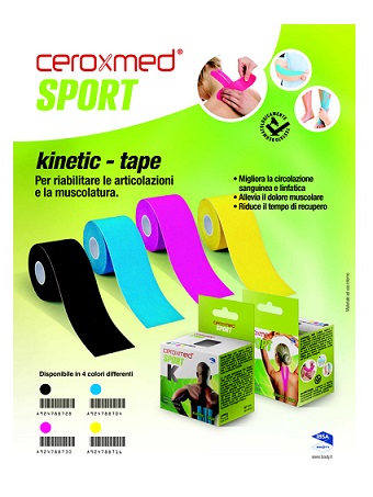CEROXMED SPORT KINETIC TAPE BLU 1 PEZZO - Farmacia Murachelli Di Putelli dr. Giovanni