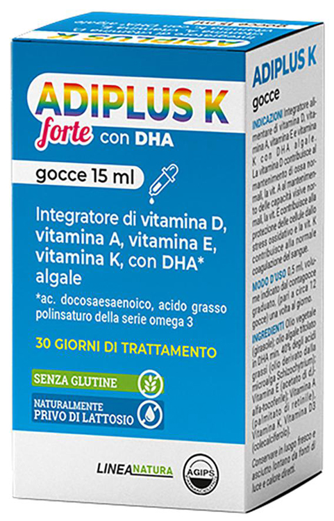 ADIPLUS K FORTE CON DHA GOCCE FLACONCINO 15 ML - Farmacia Murachelli Di Putelli dr. Giovanni