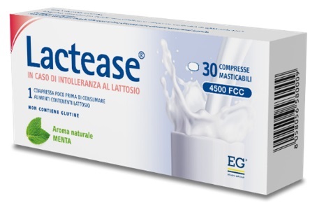 LACTEASE 4500 FCC AROMA MENTA 30 COMPRESSE MASTICABILI - Farmacia Murachelli Di Putelli dr. Giovanni