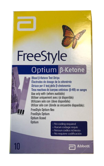 STRISCE MISURAZIONE CHETONEMIA OPTIUM BETA KETONE 10 PEZZI - Farmacia Murachelli Di Putelli dr. Giovanni