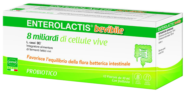 ENTEROLACTIS BEVIBILE 12 FLACONCINI DA 10 ML SOFAR - Farmacia Murachelli Di Putelli dr. Giovanni