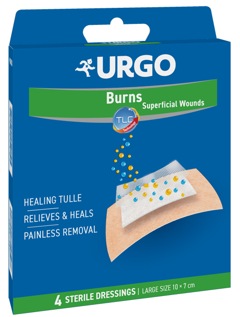 URGO CEROTTO PER USTIONI E FERITE 100X70 MM 4 PEZZI - Farmacia Murachelli Di Putelli dr. Giovanni