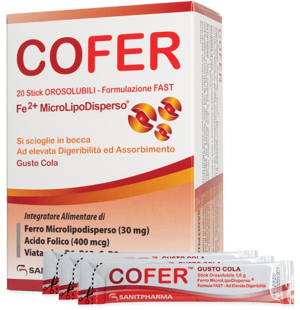 COFER 20 STICK OROSOLUBILI DA 1,6 G GUSTO COLA - Farmacia Murachelli Di Putelli dr. Giovanni