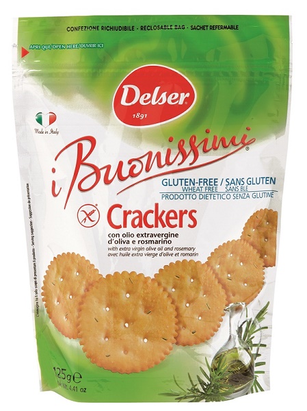 I BUONISSIMI DELSER CRAKERS OLIO EXTRAVERGINE E ROSMARINO 125 G - Farmacia Murachelli Di Putelli dr. Giovanni