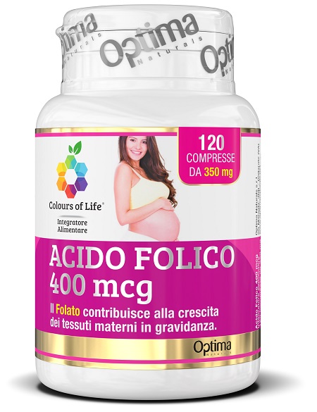 COLOURS OF LIFE ACIDO FOLICO 400 MCG 120 COMPRESSE 350 MG - Farmacia Murachelli Di Putelli dr. Giovanni