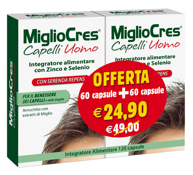 MIGLIOCRES UOMO 60+60 CAPSULE PROMO - Farmacia Murachelli Di Putelli dr. Giovanni