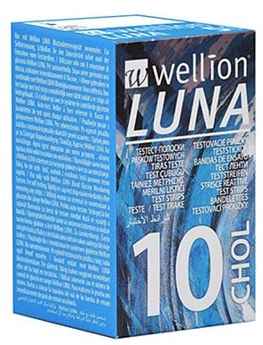 WELLION LUNA 10 STRIPS STRISCE PER MISURAZIONE COLESTEROLO - Farmacia Murachelli Di Putelli dr. Giovanni